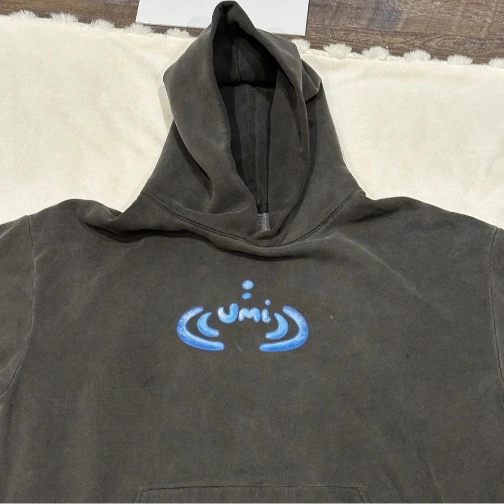 Umi Frog Sweatshirt Washed Black Size X-large